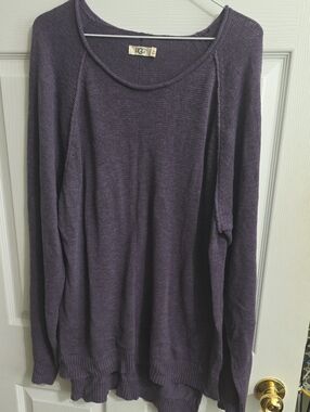 UGG Lightweight Purple Knit Scoop-Neck Sweater